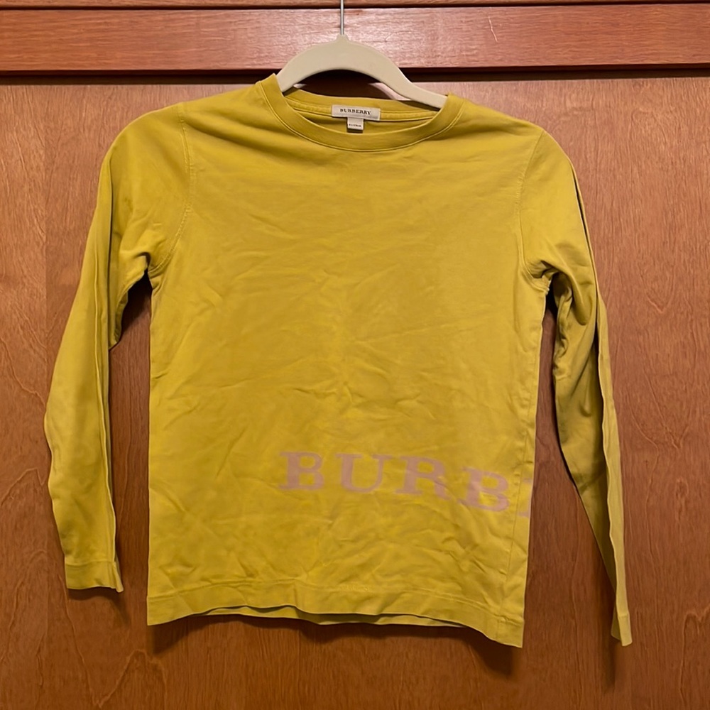 Like New! Youth Unisex Burberry Long Sleeve Size 8Y (Yellow)